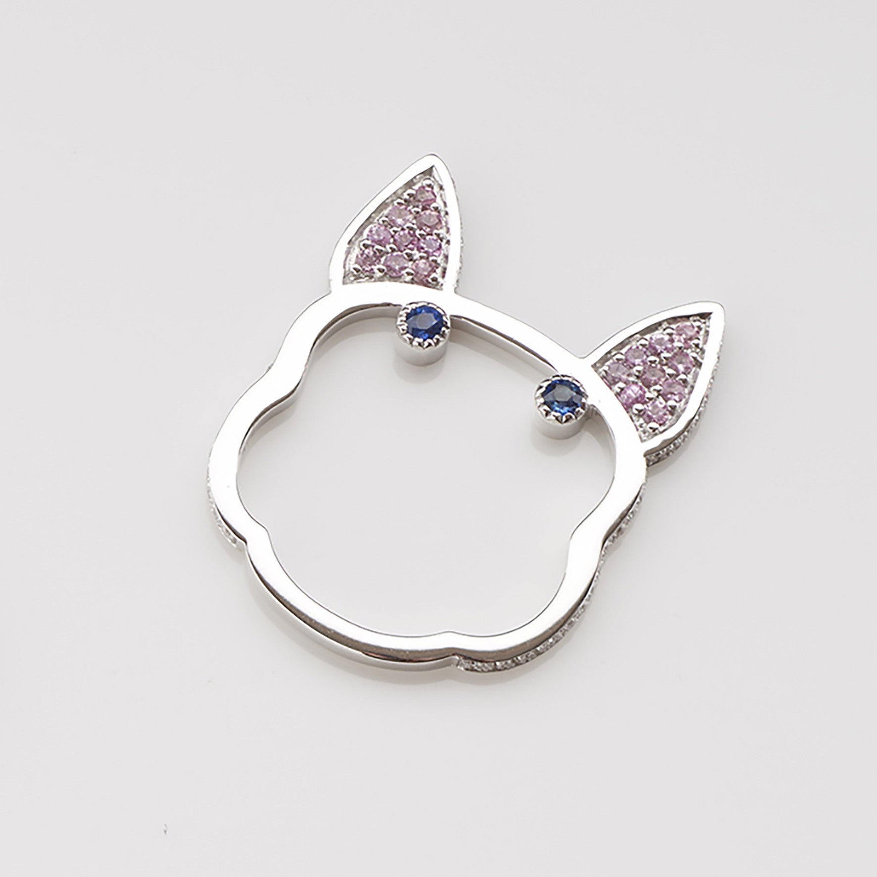 Pink Diamond Frenchie Ring, Ring, Puppy rings, Anabela Chan Joaillerie - Fine jewelry with laboratory grown and created gemstones hand-crafted in the United Kingdom. Anabela Chan Joaillerie is the first fine jewellery brand in the world to champion laboratory-grown and created gemstones with high jewellery design, artisanal craftsmanship and a focus on ethical and sustainable innovations.